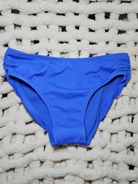 art class Cobalt Blue Ribbed Bikini Swimsuit Bottom Size 8 Little Girl's New